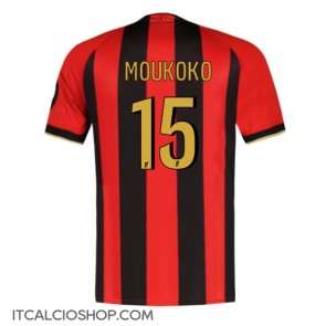 OGC Nice Youssoufa Moukoko #15 Prima Maglia 2024-25 Manica Corta